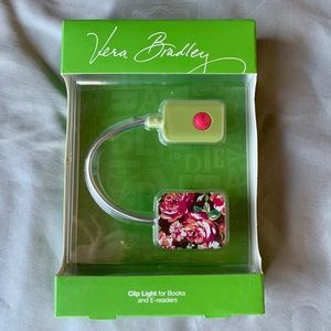 NIB Vera Bradley English Rose LED clip book light